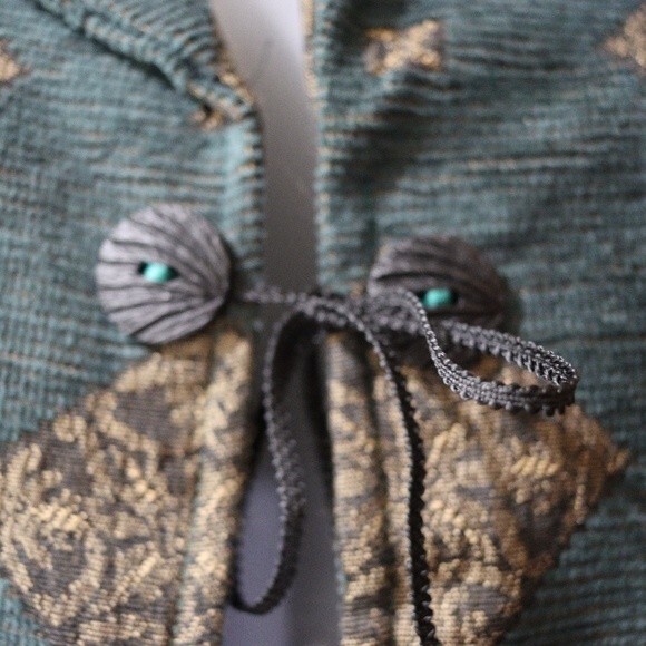 Debra Hodges Handmade Artisan Art To Wear Tapestry Blazer Jacket LG OOAK - Picture 4 of 13